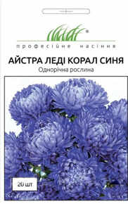 купить семена астра китайская леди коралл синяя